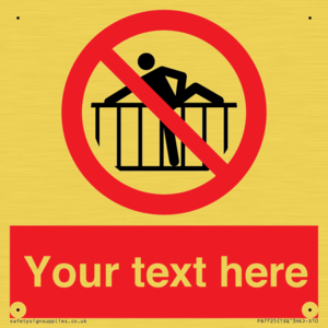 Custom prohibition do not cross barrier